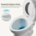 thumbnail image 4 of Los Flexi 17" ADA Toilet for Bathroom with Elongated Bowl and Comfort Height, Durable Seat and Powerful Siphon Jet Flush 1.28 GPF, 12" Rough-In, 4 of 13