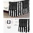 thumbnail image 3 of Black White Wrap Around Bed Skirts for King Bed 18" Drop,Bed Skirt with Adjustable Elastic Belt Dust Ruffle Bed Valance for Bedroom Hotel Retro Stars Stripes Flag Shabby Chic Texture Bed Frame Cover, 3 of 7