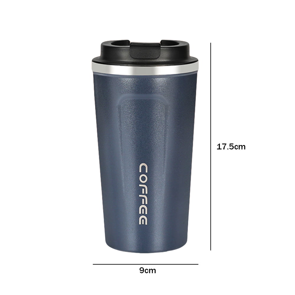 Cool Gear 3-Pack Eco 2 Go Coffee Mug with Protective Removable Band |  Dishwasher Safe, Spillproof, Double-Wall Insulated Travel Mug for Coffee,  Tea