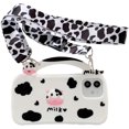 thumbnail image 1 of IBAOLEA Cute Silicone Case Compatible with iPhone X/XS, Creative Fun 3D Cartoon Cow Design with Long Lanyard Soft Bumper Shockproof Protective Case (Cow, iPhone X/XS), 1 of 7