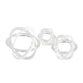 thumbnail image 6 of 7", 5", 4"H Clear Acrylic Plastic Delicate Geometric Sculpture, by DecMode (3 Count), 6 of 10