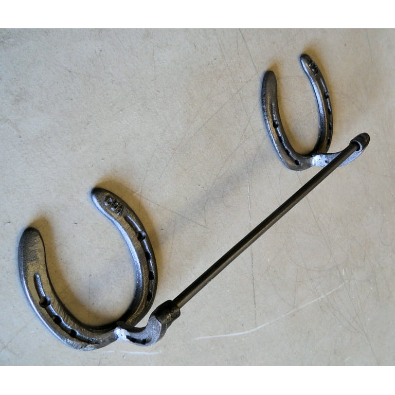 24 Horseshoe Towel Bar Cast Iron in Natural Finish bath kitchen hand ring hook Walmart