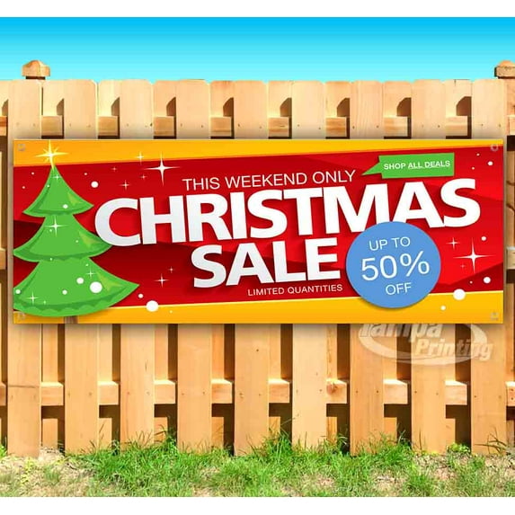 Christmas Sale 13 oz Vinyl Banner With Metal Grommets