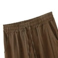 thumbnail image 3 of GLESTORE Mens Elastic Waist Pants Mens Lounge Pants with Pockets Summer Casual Dark Khaki M, 3 of 3