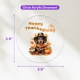 thumbnail image 4 of Happy Thanksgiving Dachshund Welcome Thankful Fall Autumn Pumpkin Acrylic Round Ornament Wiener Dog Lover Gifts Idea Home Tree Decor - 02021, 4 of 4
