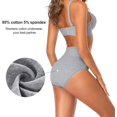 thumbnail image 3 of XmhyTop 5 Piezas de Bragas para Mujer Algodón Cintura Alta. Suaves, Transpirables y Elásticas, Cobertura Total, Color Multicolor G, Talla 4XL, 3 of 4