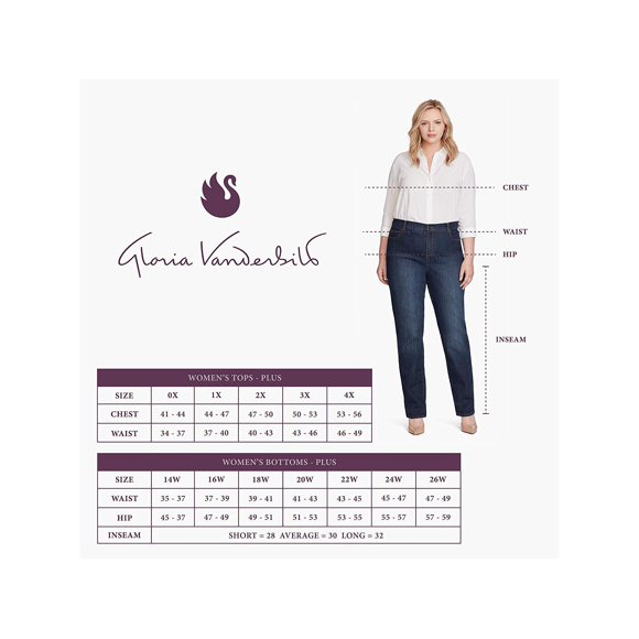 Gloria Vanderbilt Women's Plus Size Amanda Classic Tapered
