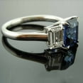 thumbnail image 6 of 2.84 Ct Emerald Cut Genuine Blue Sapphire Diamond Beautiful Three Stone Ring for Wedding 14K White Gold Size 10.5, 6 of 10