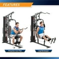 thumbnail image 4 of Marcy Home Gym with Pulley, Weight Stack, 150 lbs, Black, 78", 4 of 8