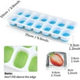 thumbnail image 6 of UPITOR Ice Cube Tray,4 Pack Silicone Ice Cube Trays with Removable Lid – Flexible and Effortless Release,Easy-Release Flexible 14-cube Ice Trays for Freezer, Cocktail (2 Blue + 2 Green), 6 of 7