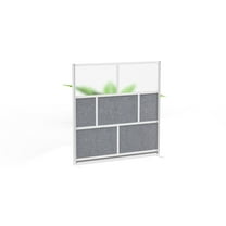 Luxor Freestanding Modular Room Divider Wall System with Built-in Cable Management Tray - 70" x 70" Starter Wall