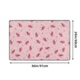 thumbnail image 3 of Vintage Pink Floral Rugs Doormat, Non-Slip Machine Washable Carpets Floor Door Mat , 36" x 24", 3 of 7