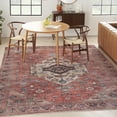 thumbnail image 2 of Nourison Brilliance Machine Washable 7'10" x 9'10" Rust/Multicolor Vintage Indoor Rug, 2 of 10