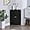 Black Without Open Shelf, variant on Corner Storage Cabinet with 2 Doors and 1 Open Shelf, Freestanding Sideboard Cabinet Short Corner Cabinets for Home Kitchen, Living Room, Bedroom (Black)