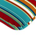 thumbnail image 5 of Jordan Manufacturing 45" x 22" Covert Fiesta Multicolor Stripe Rectangular Outdoor Chair Cushion with Ties and Hanger Loop, 5 of 14