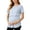 Blue, variant on Women's Maternity Plaid Shirts Short Sleeves Nursing Tops Double Laye Breastfeeding Tees Pregnancy Clothes