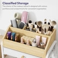 thumbnail image 5 of Rolling Makeup Organizer Cart - Floor Skincare Storage with Non-woven Drawers, Vanity Organizer Cosmetic Display Cases with Wheels, Cabinet for Skin Care Perfume Nail Polish Brush Hair Tool, 5 of 10
