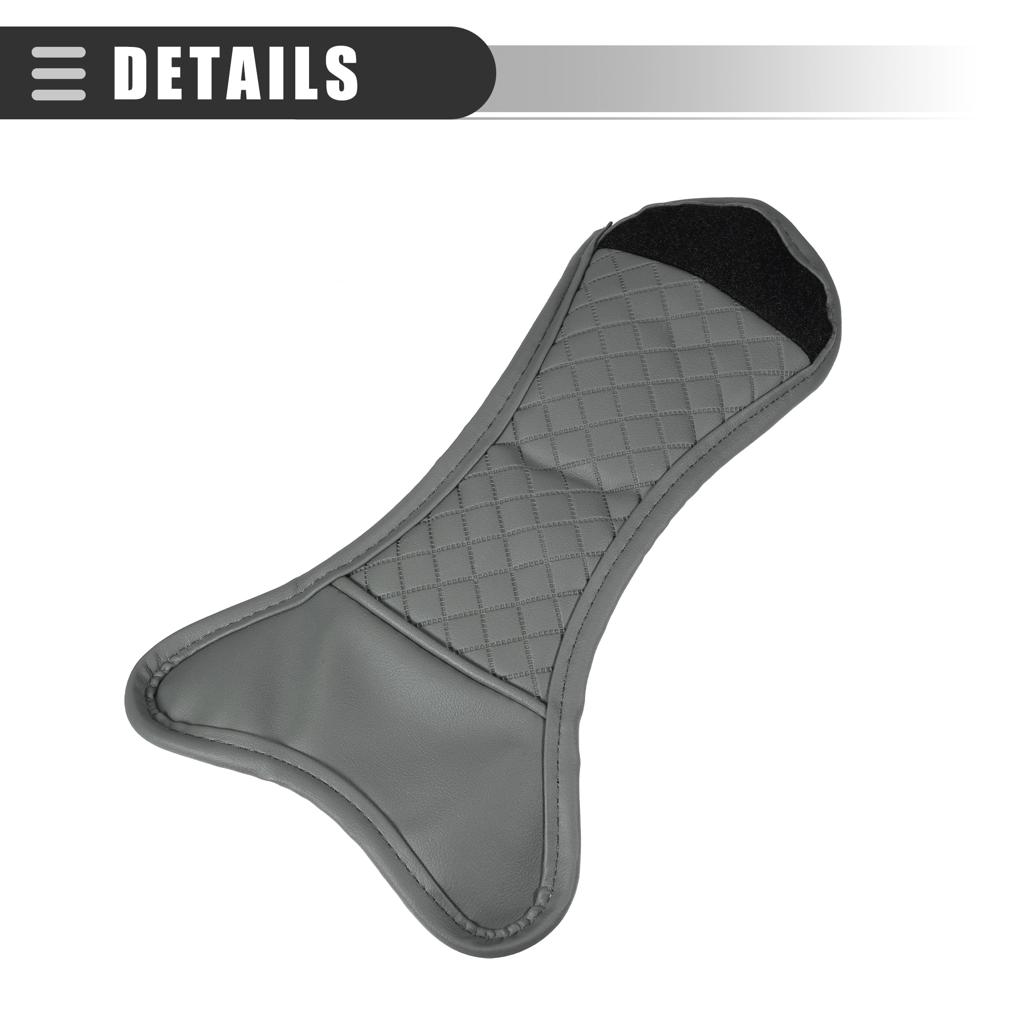 Unique Bargains Universal Car Gear Shift Cover Knob Cover Automatic Faux Leather Gray