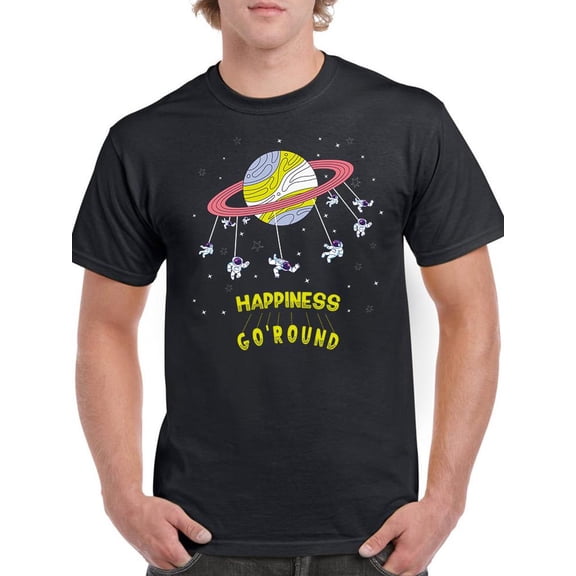Happiness Go' Round T-Shirt Men -Smartprints Designs, Male XX-Large