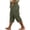 Army Green, variant on Womens Plus Size Cotton Linen Capris with Pockets- Casual Baggy Lace Trim Elastic Waist Drawstring Summer Trendy Pants Gray Size XL