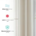 thumbnail image 3 of THD Basics 2 Piece Semi Sheer Voile Window Curtain Drapes Grommet Top Panels for Bedroom, Living Room & Kids Room - Set of 2 panels, 3 of 6