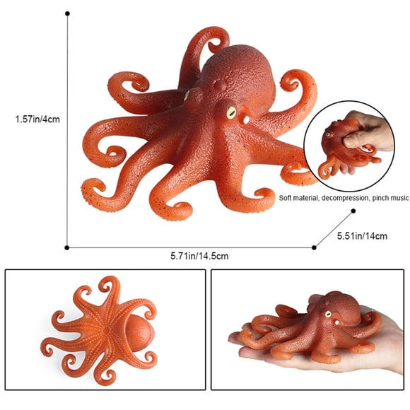 Figuras realistas de animales marinos, figuras realistas de animales marinos, juguete de descompresión, simulación de pulpo, experiencia incomparable