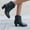 Black, variant on OKBOP Womens Chunky Heel Mid-Calf Boots-Short Boots for Women Christmas Retro Winter Boots for Women Clearance Khaki