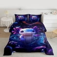thumbnail image 2 of Manfei Kawaii Axolotl Full Size Comforter Sets 3-Piece for Teens Kids,Cartoon Animal Bedding Comforter Set,Cute Marine Salamander Lightweight Bedding Sets,Lightweight Room Decor,Reversible, 2 of 8