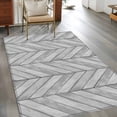 thumbnail image 3 of Gray Wood Grain 3'x5' Washable Rug, Retro Minimalist Geometric Art Non-Slip Area Rugs for Entryway Kitchen Classroom, StainResistant Dorm Throw Carpet, Low Pile Soft Indoor Floor Mat, 3 of 9