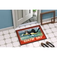 thumbnail image 2 of Carolines Treasures 6051JMAT Black and white Cat Surfin Bird Door Mat Indoor Rug or Outdoor Welcome Mat 24x36 Doormat, 2 of 4