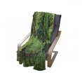 thumbnail image 4 of Tree Soft Flannel Fleece Throw Blanket, Deep in Forest Theme Woodsy Landscape Foliage Leaves and Bridge Rural Scenery, Cozy Plush for Indoor and Outdoor Use, 60" x 80", Green Brown, by Ambesonne, 4 of 6