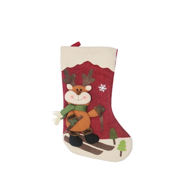 Wosthever Bolsa de regalo de Navidad Chimenea Escaparate Árbol Colgante Calcetín de Navidad Colgante Temático Año Nuevo Atmósferas Decoración Prop Kits de decoración para fiestas Animal Wosthever HA070099-03