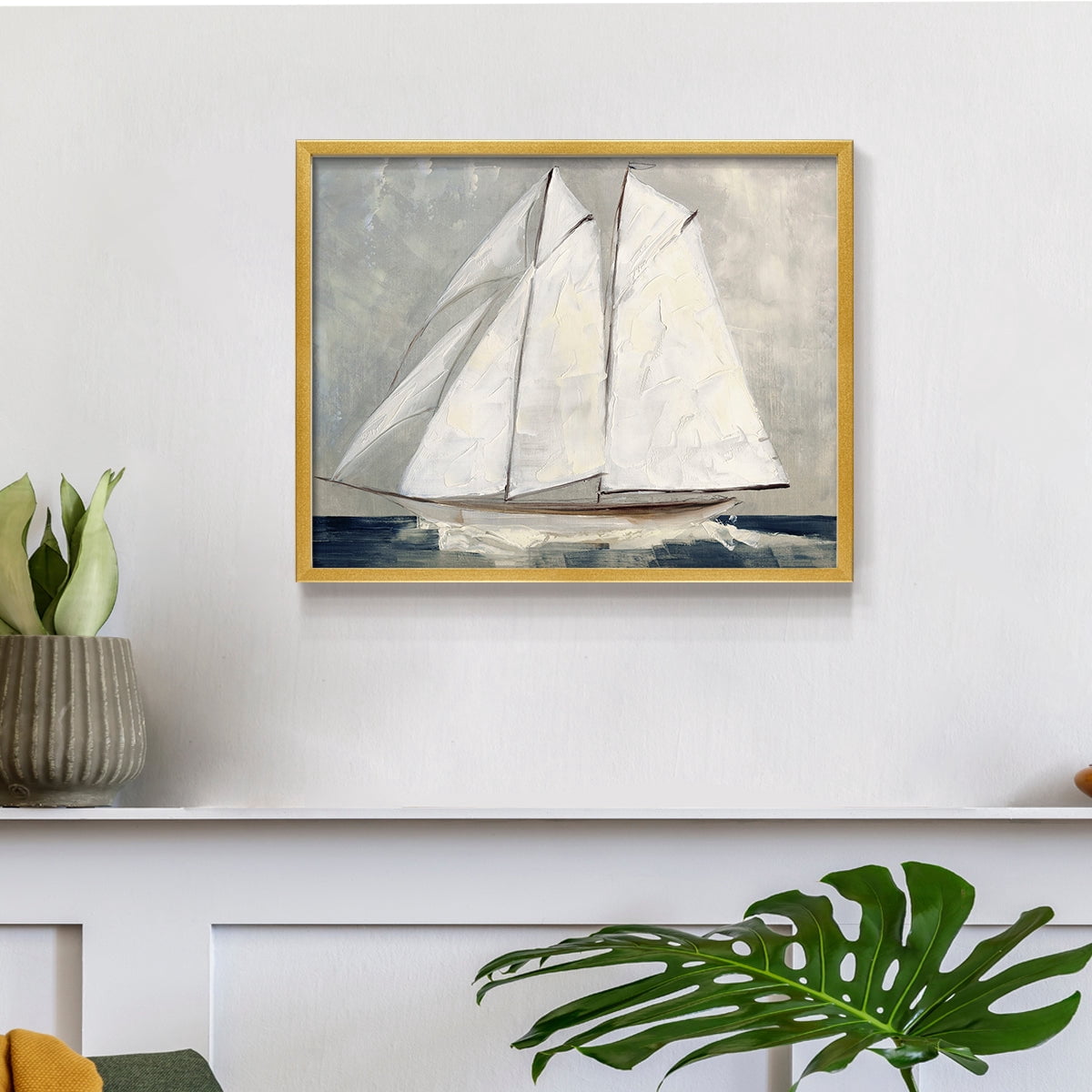 Setting Sail by Sally Swatland - Restickable Framed Giclée Print