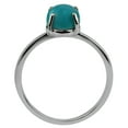 thumbnail image 4 of Carillon Solitaire 925 Sterling Silver Oval 9X7 MM 1.50 Ctw Arizona Turquoise Women Stacking Ring, 4 of 8