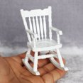 thumbnail image 3 of Silla mecedora en miniatura Dollhouse, muebles de madera a escala 1:12, 3 of 3