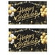 thumbnail image 1 of 2X Banner de Telón de Fondo de Cumpleaños, Letrero de Telón de Fondo de Oro Negro, Conjunto de Decoración de Fiesta de Feliz Cumpleaños para Niñas, Hombres, Mujeres, Celebración, 1 of 5