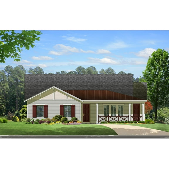 556-222: Colonial Country 3 Bed, 3 Bath Luxury Home Plan, 2220 Sq Ft: Full Blueprints with License to Build by Home Plan Marketplace - Lesuto