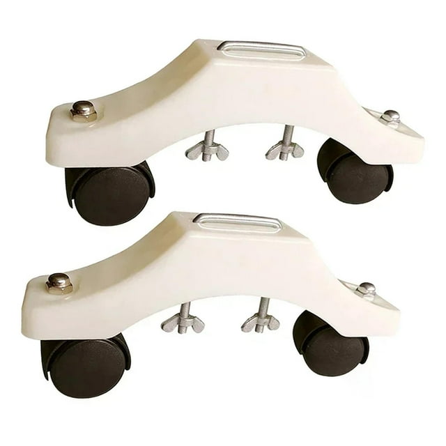 simhoa Support de Chauffage Infrarouge 2 Pcs avec Roues Support Mobile Installation Facile Longueur Blanc