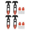 thumbnail image 1 of Uxcell 4-Pack Gancho de Sujeción Flexible de Goma en T 3.9" para Caja de Herramientas, Negro Naranja, 1 of 6