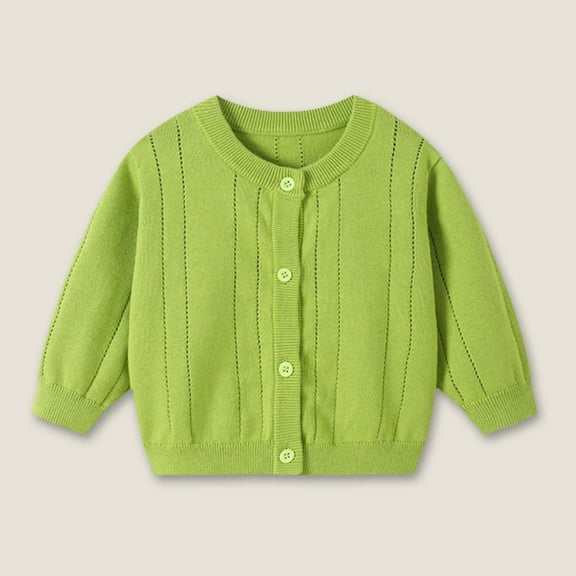 MKOSPLRT Kids Cardigans 3M-6Y Toddler Girls Little Boys Knit Sweater School Uniforms Solid Long Sleeve Button Down Cardigans