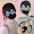 thumbnail image 4 of Women's Twist in Summer Bowknot Hair Curler New Minced Pork Balls Magic Tie Up The Hair Artifact Butterfly Hair Clip, 4 of 10