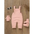 thumbnail image 5 of Bagilaanoe Newborn Baby Girl Boys Knit Jumpsuits Solid Color Sleeveless Bodysuits 3M 6M 9M 12M 18M Infant Fall Ribbed One Piece Romper, 5 of 8