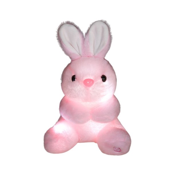 Juguetes Para Niño Lindo conejo de peluche brillante para que los niños duerman cómodamente con 2 pilas AA. Juguetes Para Bebe 1 Año