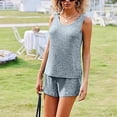 thumbnail image 6 of Asgosdo Womens Lingeries Sets Valentine's Day Soft Sleepwear Cami Shorts Set Nightwear Light Blue M, 6 of 6