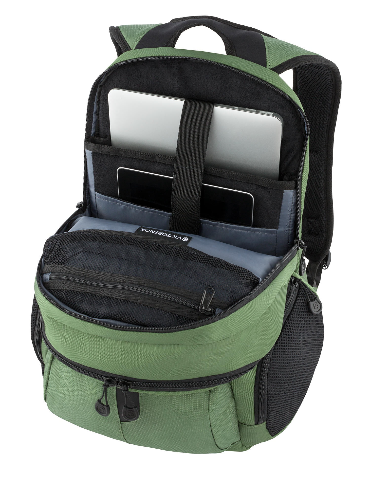 victorinox vx sport pilot laptop backpack, blue/black logo 