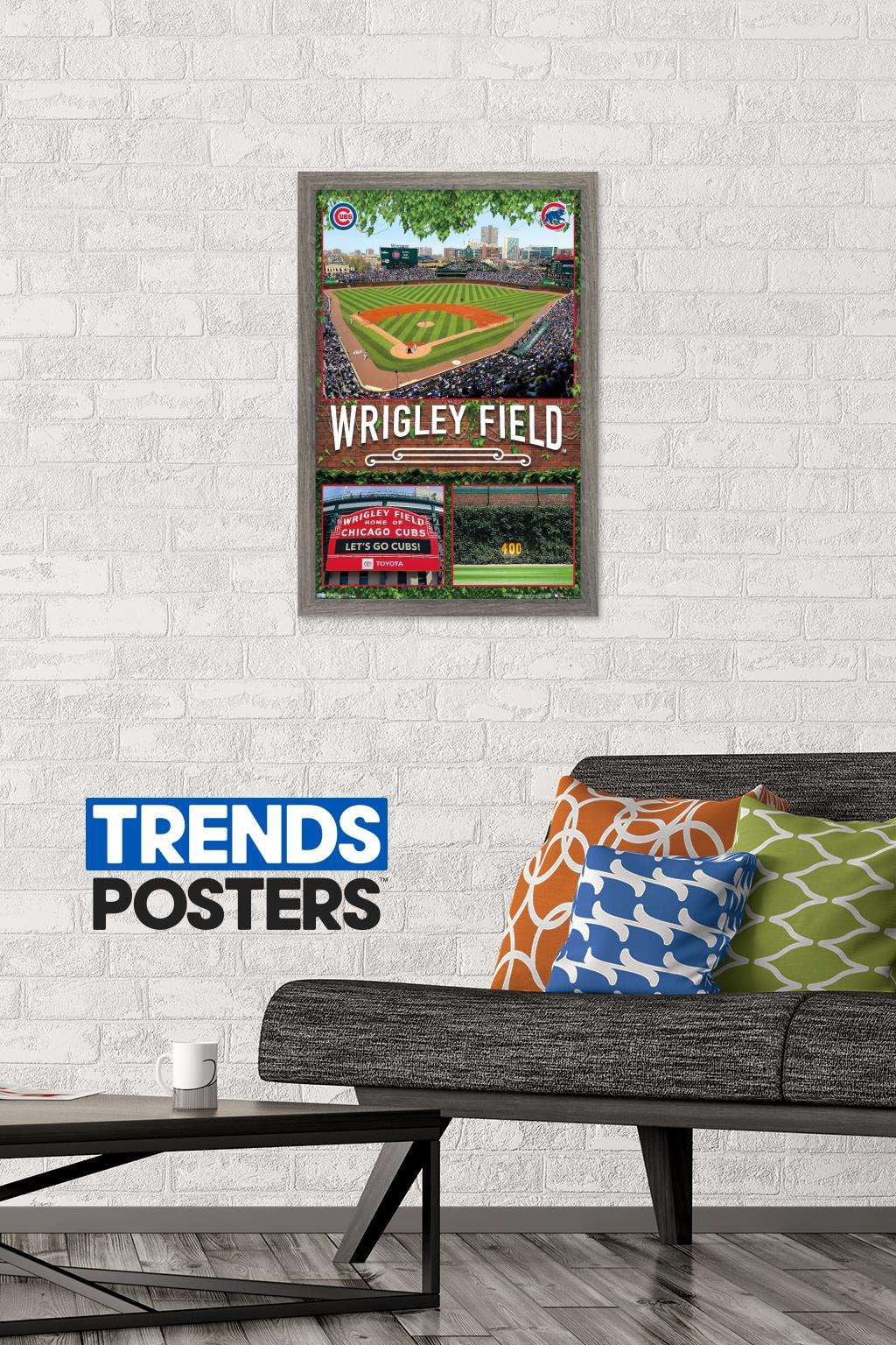 MLB Chicago Cubs - Wrigley Field 19 Wall Poster, 14.725" x 22.375", Framed