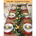 thumbnail image 4 of 13 Inch Round Placemats Set of 4, Red Gnomes Christmas Non Slip Heat Insulation PP Table Mats, Xmas Weeping Balls Snowflake Washable Place Mats for Kitchen Dining Party Table Decor, 4 of 7