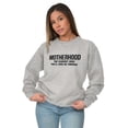 thumbnail image 5 of Funny Motherhood the Scariest Hood Women Crewneck Sweatshirt Brisco Brands S, 5 of 6