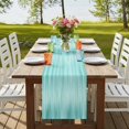 thumbnail image 4 of Table Runners 90 Inches Long Dress Scarves, Turquoise Farmhouse Coffee/Dining/Kitchen Table Runner for Living Room, Modern Abstract Art Ombre Striped 13x90 Inch, 4 of 9