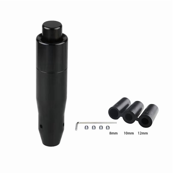 SEWCHICS 1Set Automatic Transmission Gear Shifter Knob Aluminum Alloy Black Stylish